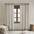 Pemberly Row Polyester Tab Top Panel with Fleece Lining in Natural