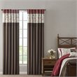 Pemberly Row Polyester Fabric Window Panel with Lining in Brown/Red