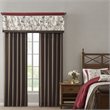 Pemberly Row Polyester Fabric Window Panel with Lining in Brown/Red