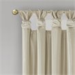 Pemberly Row Polyester Faux Silk Twisted Tab Panel in Champagne Gold