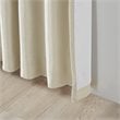 Pemberly Row Polyester Faux Silk Twisted Tab Panel in Champagne Gold