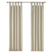 Pemberly Row Polyester Faux Silk Twisted Tab Panel in Champagne Gold