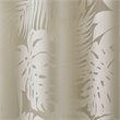 Pemberly Row Polyester Fabric Palm Leaf Burnout Window Sheer in Natural