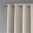 Pemberly Row Polyester Fabric Heathered Window Panel in Taupe Gray