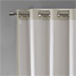 Pemberly Row Polyester Fabric Heathered Window Panel in Taupe Gray
