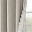Pemberly Row Polyester Fabric Heathered Window Panel in Taupe Gray
