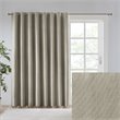 Pemberly Row Polyester Fabric Heathered Window Panel in Taupe Gray
