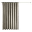 Pemberly Row Polyester Fabric Heathered Window Panel in Taupe Gray