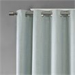 Pemberly Row Polyester Fabric Heathered Window Panel in Aqua Blue