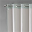 Pemberly Row Polyester Fabric Heathered Window Panel in Aqua Blue