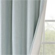 Pemberly Row Polyester Fabric Heathered Window Panel in Aqua Blue