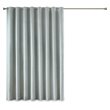 Pemberly Row Polyester Fabric Heathered Window Panel in Aqua Blue