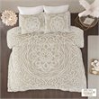 Pemberly Row Cotton Tufted King/Cal King Duvet Cover Set in Brown
