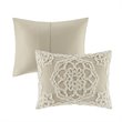 Pemberly Row Cotton Tufted King/Cal King Duvet Cover Set in Brown