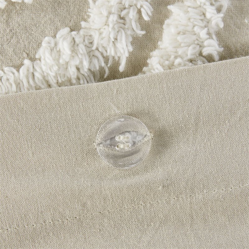 Pemberly Row Cotton Tufted King/Cal King Duvet Cover Set in Brown