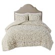 Pemberly Row Cotton Tufted King/Cal King Duvet Cover Set in Brown