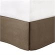 Pemberly Row Contemporary 7-Piece Polyester Solid Comforter Set in Beige