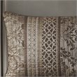 Pemberly Row 6-Piece Polyester Jacquard Coverlet Set in Brown