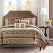 Pemberly Row 6-Piece Polyester Jacquard Coverlet Set in Brown