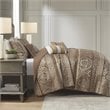 Pemberly Row 6-Piece Polyester Jacquard Coverlet Set in Brown