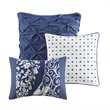 Pemberly Row 6-Piece 100 Percent Cotton Printed Coverlet Set in Blue
