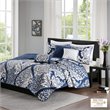 Pemberly Row 6-Piece 100 Percent Cotton Printed Coverlet Set in Blue