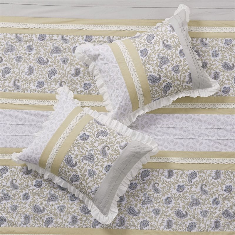 Pemberly Row 9-Piece Polyester Cotton Percale Comforter Set in Yellow