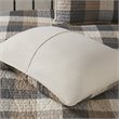 Pemberly Row 100 Percent Polyester Herringbone Printed Coverlet Set in Brown