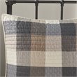 Pemberly Row 100 Percent Polyester Herringbone Printed Coverlet Set in Brown