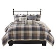 Pemberly Row 100 Percent Polyester Herringbone Printed Coverlet Set in Brown