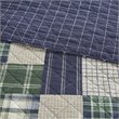 Pemberly Row Polyester Reversible Printed Coverlet Set in Green