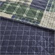 Pemberly Row Polyester Reversible Printed Coverlet Set in Green