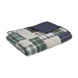 Pemberly Row Polyester Reversible Printed Coverlet Set in Green