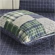Pemberly Row Polyester Reversible Printed Coverlet Set in Green