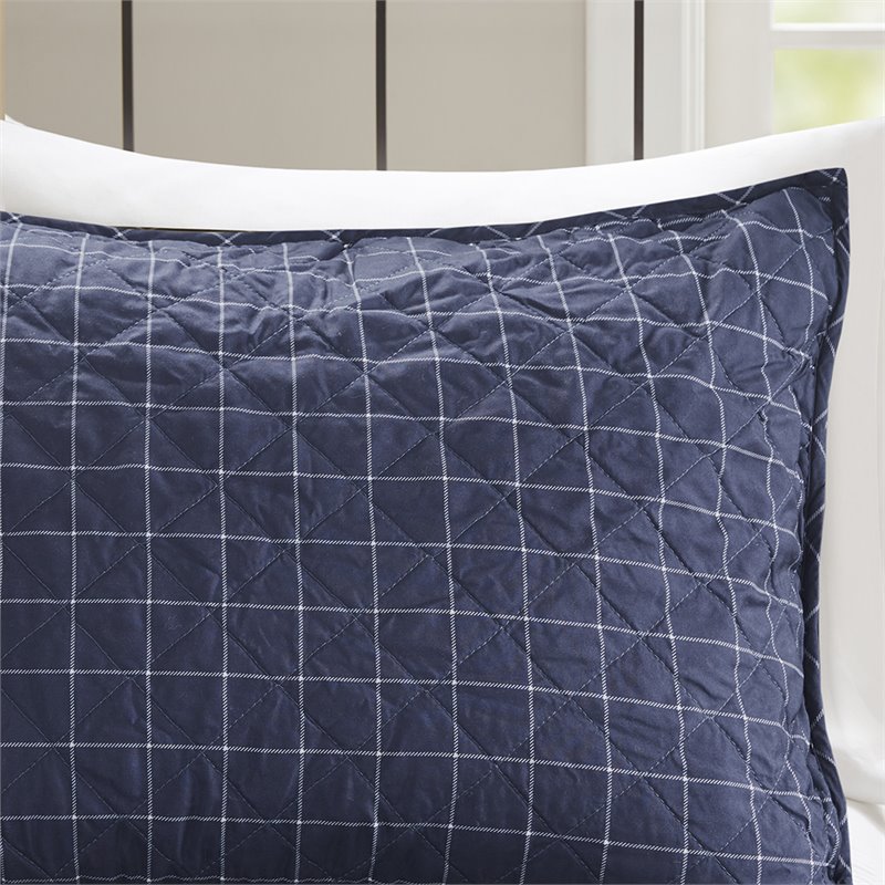 Pemberly Row Polyester Reversible Printed Coverlet Set in Green