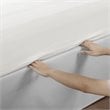 Pemberly Row Polyester Microfiber Wrap Around Adjustable Bedskirt in Gray