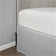 Pemberly Row Polyester Microfiber Wrap Around Adjustable Bedskirt in Gray