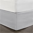 Pemberly Row Polyester Microfiber Wrap Around Adjustable Bedskirt in Gray