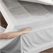 Pemberly Row Polyester Microfiber Wrap Around Adjustable Bedskirt in Gray