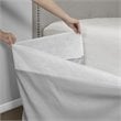 Pemberly Row Polyester Microfiber Wrap Around Adjustable Bedskirt in Gray