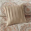Pemberly Row Polyester Microfiber Printed Quilted Coverlet Set in Orange