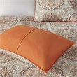 Pemberly Row Polyester Microfiber Printed Quilted Coverlet Set in Orange