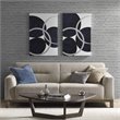 Pemberly Row 2-Piece MDF and Gel Coat Horizontal Foil Canvas in Navy