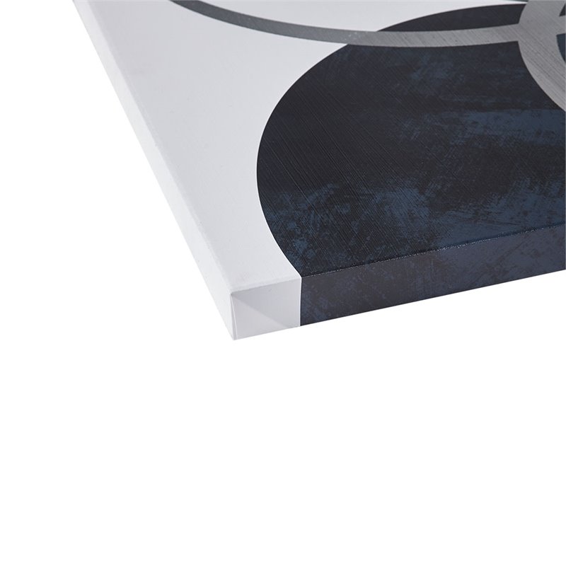 Pemberly Row 2-Piece MDF and Gel Coat Horizontal Foil Canvas in Navy