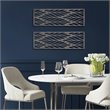 Pemberly Row Florian 2-Piece Modern Wood Wall Decor in Gray Finish
