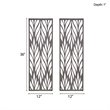 Pemberly Row Florian 2-Piece Modern Wood Wall Decor in Gray Finish
