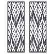Pemberly Row Florian 2-Piece Modern Wood Wall Decor in Gray Finish