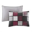 Pemberly Row Farmhouse 100 Percent Cotton Printed Quilt Mini Set in Red