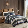 Pemberly Row 100 Percent Cotton Percale Printed Quilt Mini Set in Green