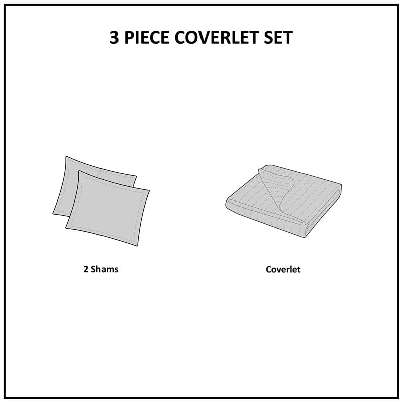 Pemberly Row 100 Percent Cotton Percale Printed Quilt Mini Set in Green